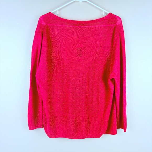 NWT Casual Studio Linen Convertible Cardigan 4-Way Wrap Tie Open Front M - Picture 3 of 9